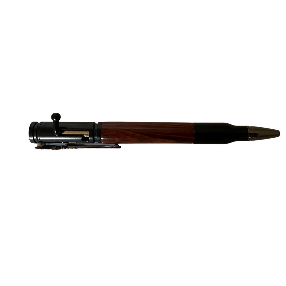 Bolt Action Bullet Pen Black and Gunmetal