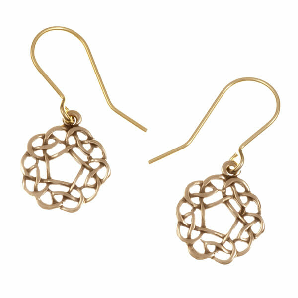 Pentagon Knot Drop Earrings