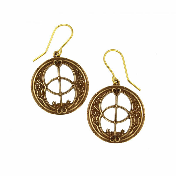 Bronze Chalice Well Drop Earrings