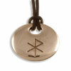 Love Bind Rune Pendant on leather thong