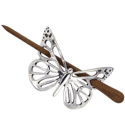 St Justin Butterfly hairslide with wooden pin