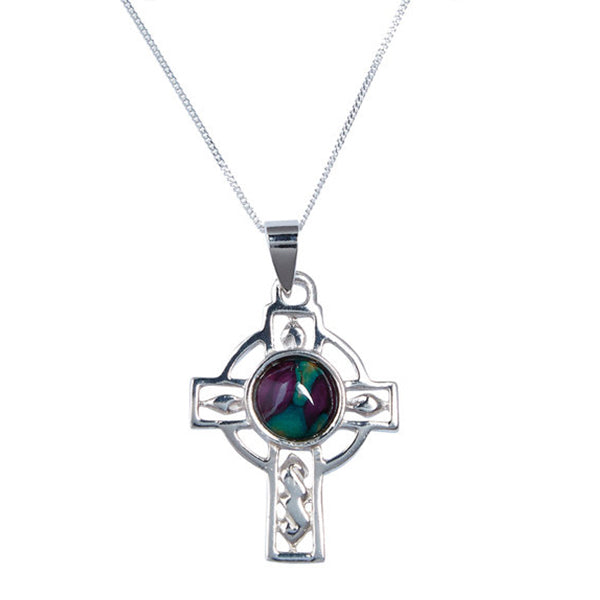 Heathergems Celtic Cross Sterling Silver Pendant - SP401