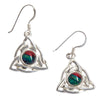 Heathergems Celtic Triangular Sterling Silver Drop Earrings - SE32