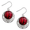 Cormag Celtic Silver Plated Heathergem Drop Earrings - HE88