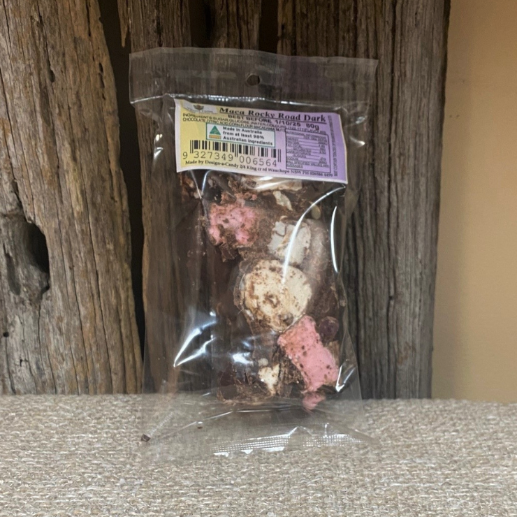 Dark Chocolate Rocky Road with Macadamia Nuts