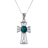 Heathergems Gothic Celtic Cross Sterling Silver Pendant - SP427