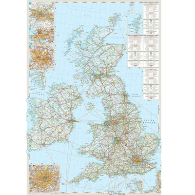 Great Britain and Ireland Deluxe Map