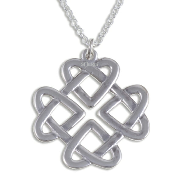 St Justin Celtic love knot pendant – JSP29