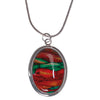Heathergems Large Oval Silver Plated Pendant - HP19