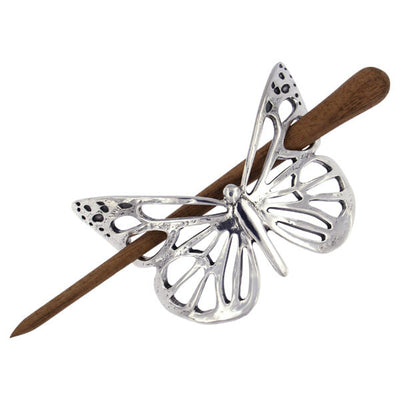 St Justin Butterfly hairslide with wooden pin