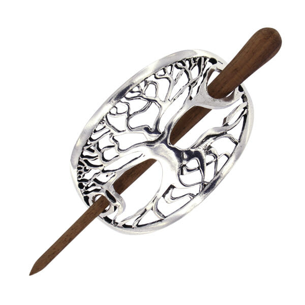 Tree of Life hairslide with wooden pin