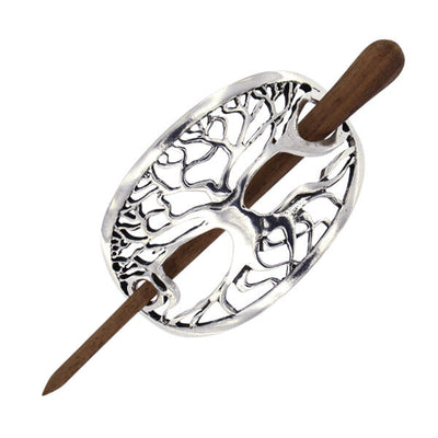 Tree of Life hairslide with wooden pin