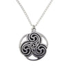 Triscele Pendant on 18 inch curb chain