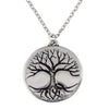 Tree of life Disc Pendant - 18" Trace Chain