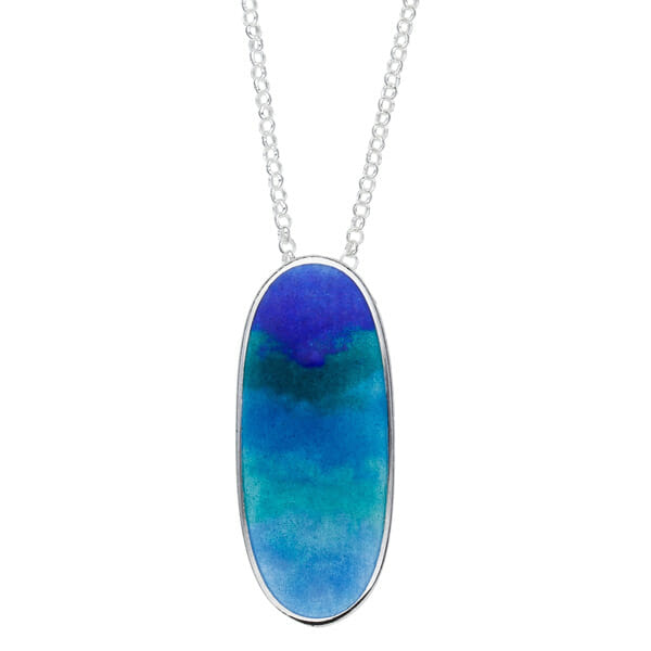 Glas Mor Ocean Enamelled Pendant