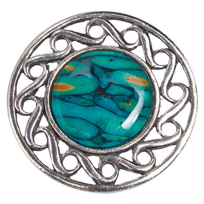 Scottish Celtic Swirl Brooch in Pewter - HB51