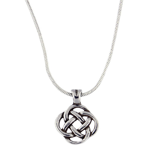 St Justin Square Knot Pewter Pendant
