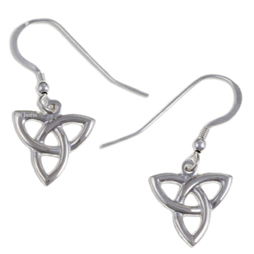 St Justin three loop love knot drop earrings
