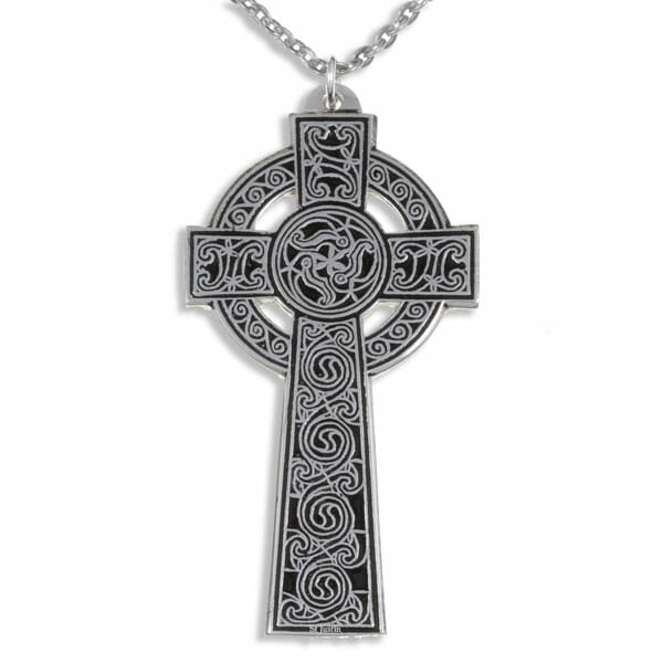 Kaleidoscope Cross on 27" chain CUSTOM MADE CHAIN