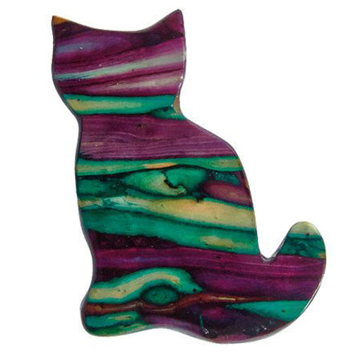 Cat Heathergem Brooch - HB18