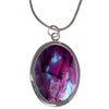 Heathergems Large Oval Silver Plated Pendant - HP19