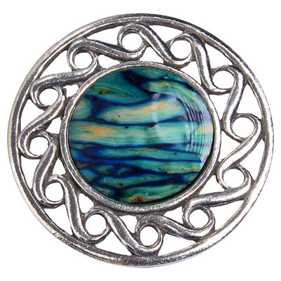 Scottish Celtic Swirl Brooch in Pewter - HB51