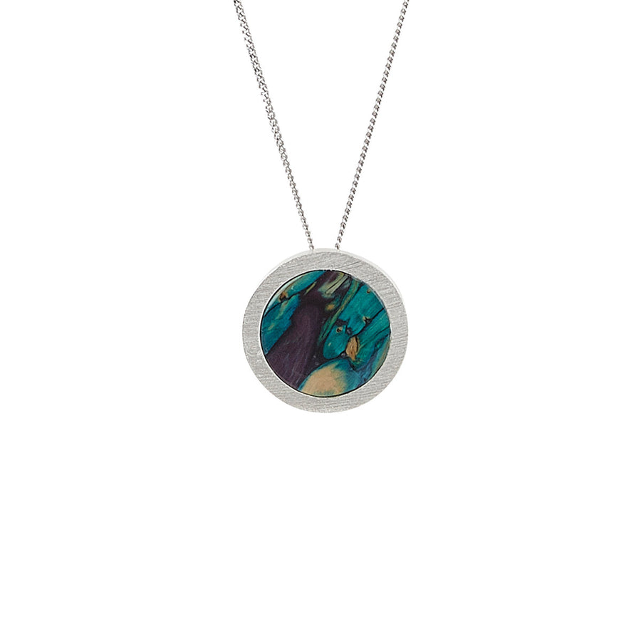 Heathergem Round Ness Pendant in a Satin Finish