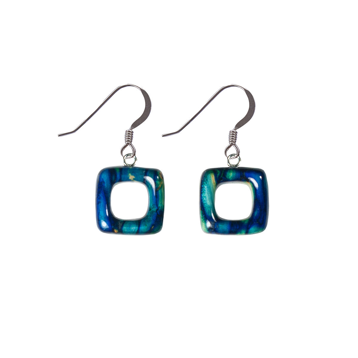 Square Cut Out Drop Earrings